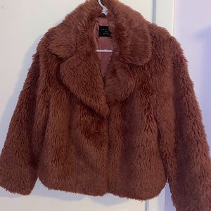 Love Tree Pink Fur Blazer